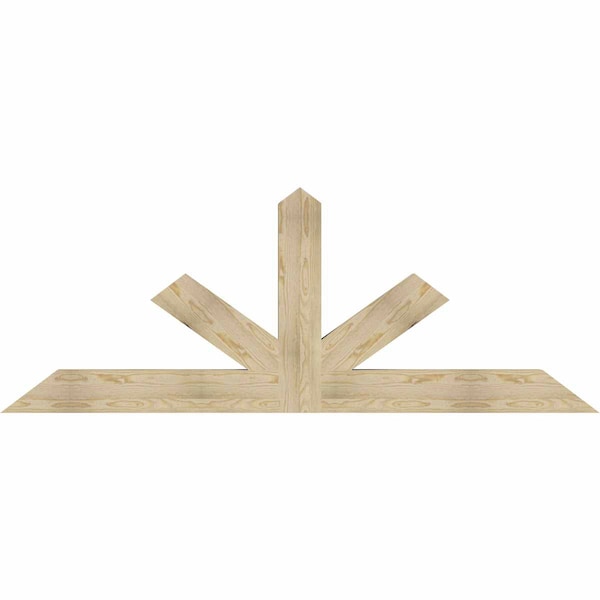 Ekena Millwork Saratoga Rough Sawn Timber Gable Bracket, Douglas Fir, 84"W x 31"H x 4"D x 6"F, 9/12 Pitch GBW084X31X0406SAR00RDF - main
